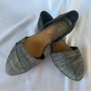 Toms Black & Gray Jutti Flat Shoe Size W6.5 Women’s